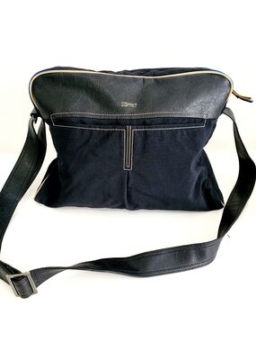 Esprit Navy and Black Messenger Bag for Men